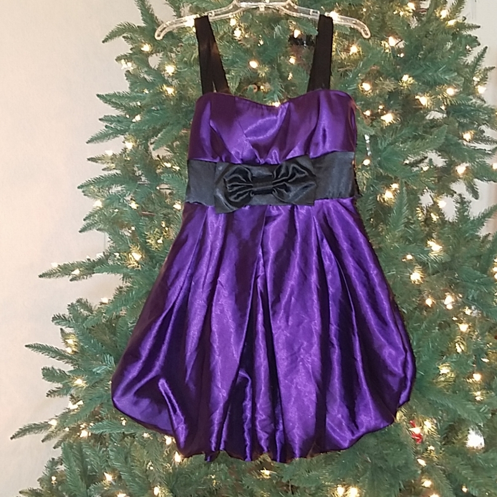 Speechless purple silk prom dress